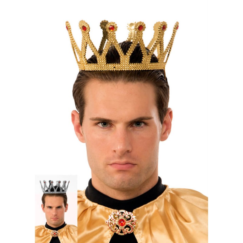 Altın Renk Çocuk ve Yetişkin Uyumlu Kral Tacı Altın Renk Çocuk ve Yetişkin Uyumlu Kral Tacı