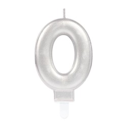 0 Rakamı Mum Gümüş Renk