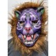 Kahverengi Saçlı Dişli Kurt Maskesi Mega Peluş 16 No