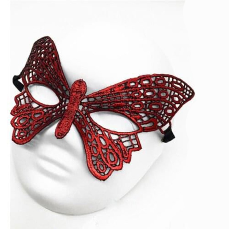 Kırmızı Dantel Masquerade Maskesi 7 No Kırmızı Dantel Masquerade Maskesi 7 No
