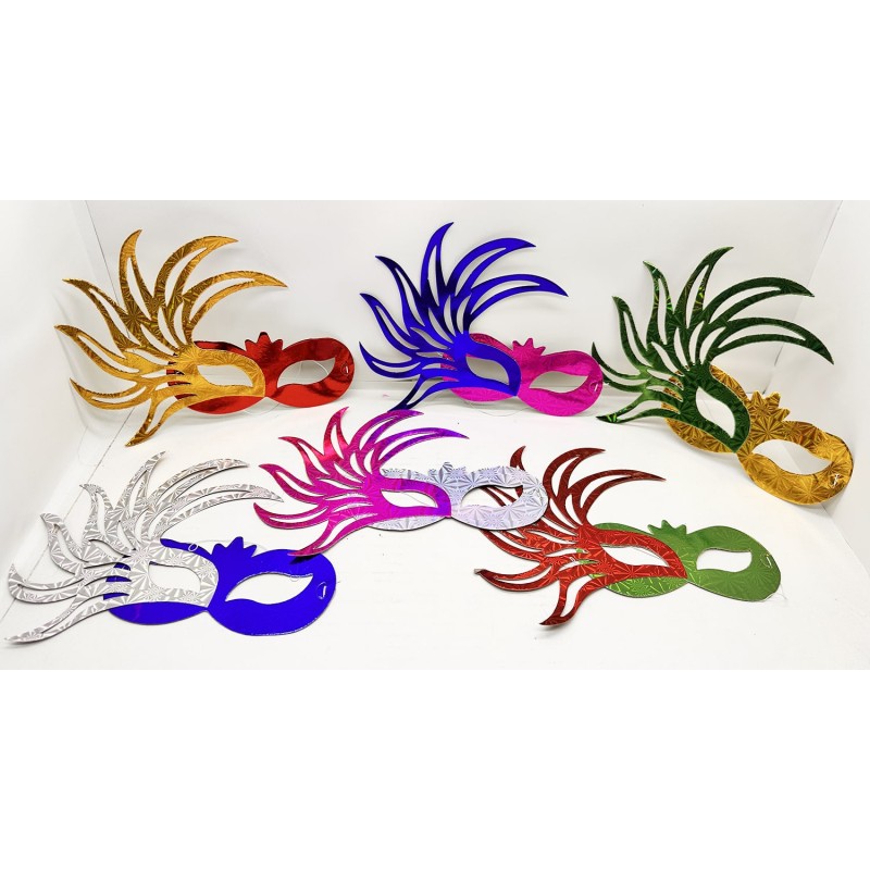 Rengarenk Kağıt Parti Balo Maskesi 6 Adet Rengarenk Kağıt Parti Balo Maskesi 6 Adet
