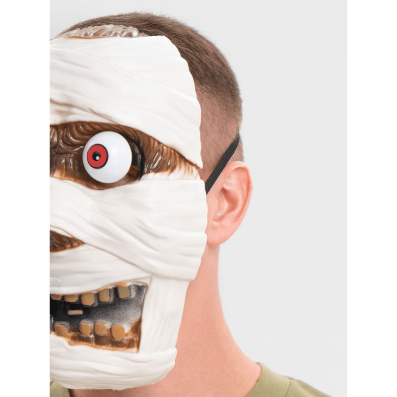 Sallanan Yaylı Oynar Gözlü Mumya Maskesi Sallanan Yaylı Oynar Gözlü Mumya Maskesi