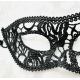Siyah Kedi Model Dantel Parti Maskesi 12 No
