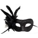 Siyah Metalize Tüylü Parti Maskesi
