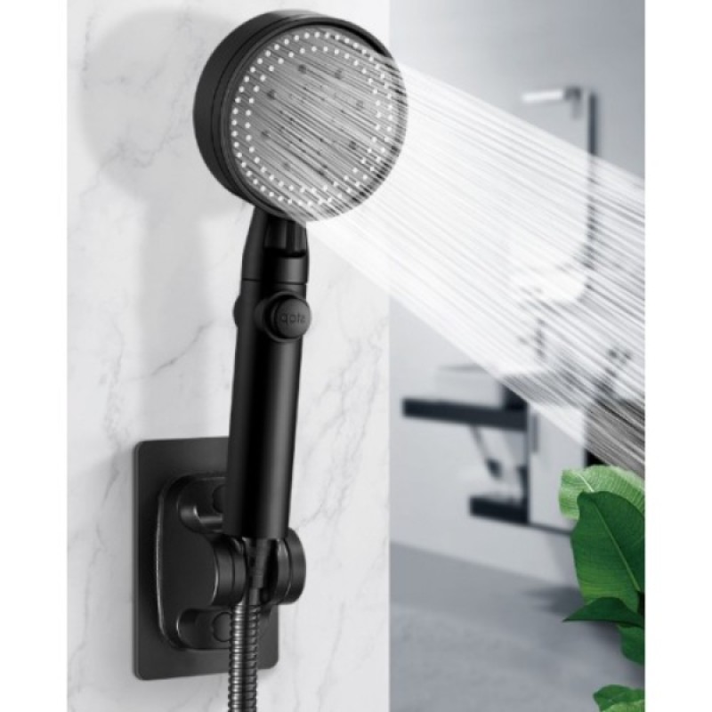 Yapışkanlı Duş Başlığı Tutucu Ayarlı Siyah Yapışkanlı Duş Başlığı Tutucu Ayarlı Siyah