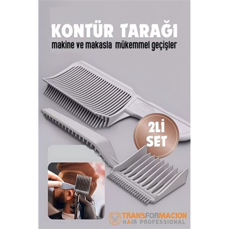 Modacar Kuaför Berber Kavisli Kontur Kesim Tarağı 2 li SET Modacar Kuaför Berber Kavisli Kontur Kesim Tarağı 2 li SET