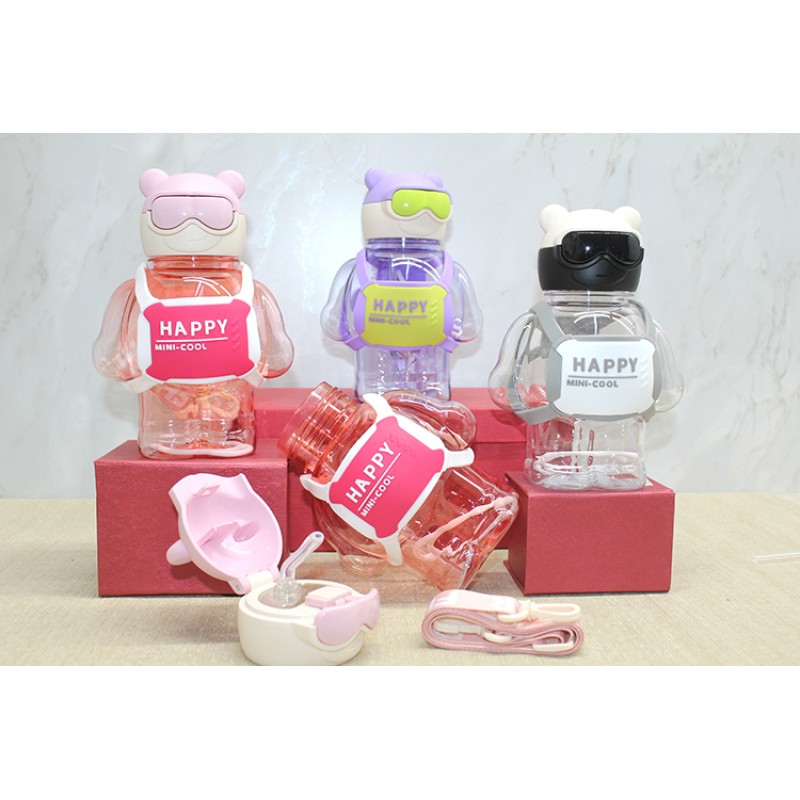 Sevimli 3D Desenli Su Matarası