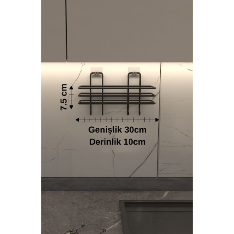 Yapışkanlı Şampuan Ve Lif Askılığı