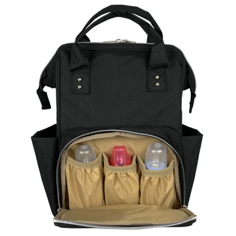 Termal Bölmeli Anne Bebek Çantası Siyah Renk Termal Bölmeli Anne Bebek Çantası Siyah Renk