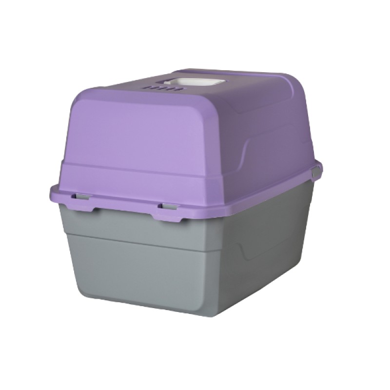 Mikopet Deluxe Mor Kapalı Kedi Tuvaleti 