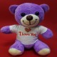Mor I Love You Tişörtlü Peluş Ayıcık Mor I Love You Tişörtlü Peluş Ayıcık