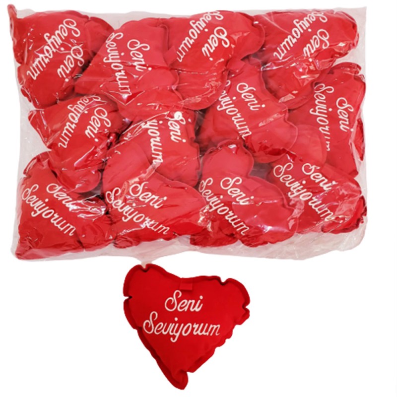 Seni Seviyorum Yazılı Kalp Yastık Seni Seviyorum Yazılı Kalp Yastık