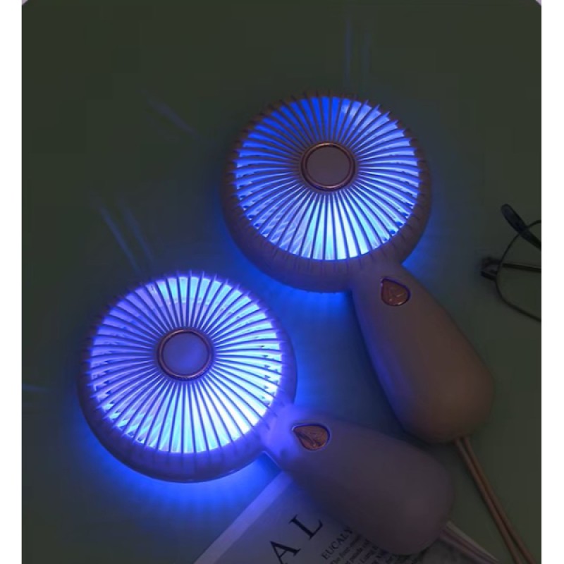 Minimalist Tasarım Işıklı Şarjlı El Fanı 