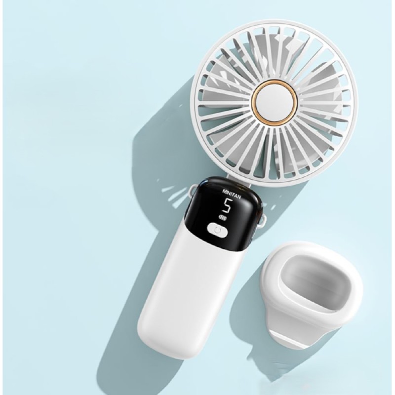 USB Şarjlı Taşınabilir Katlanabilir El Fanı Beyaz Renk 
