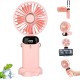 USB Şarjlı Taşınabilir Katlanabilir El Fanı Pembe Renk 