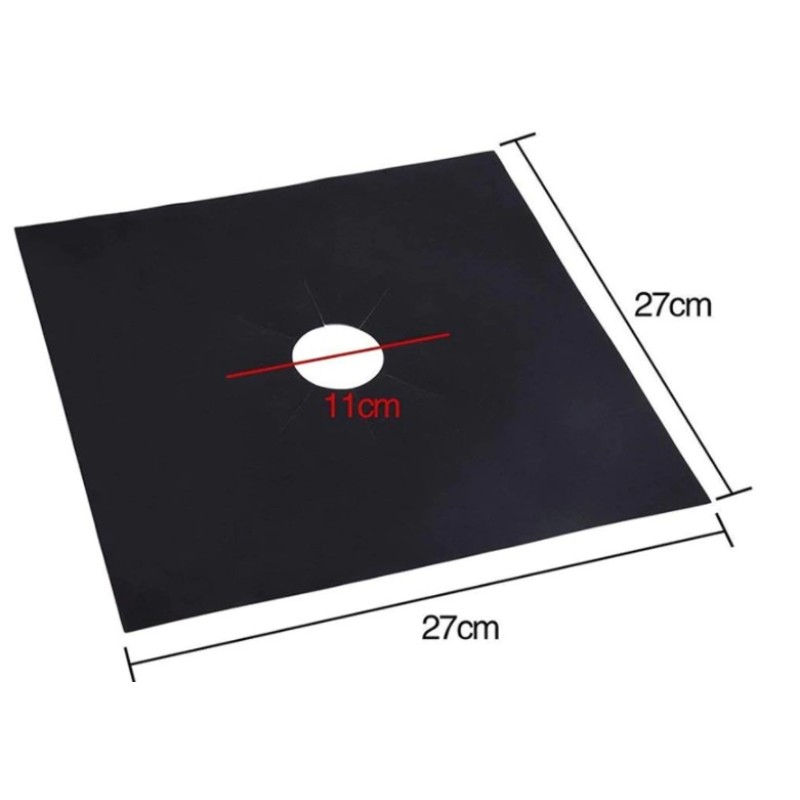 Ocak Koruyucu Folyo Yanmaz Yapışmaz 4'lü Set Siyah Renk 