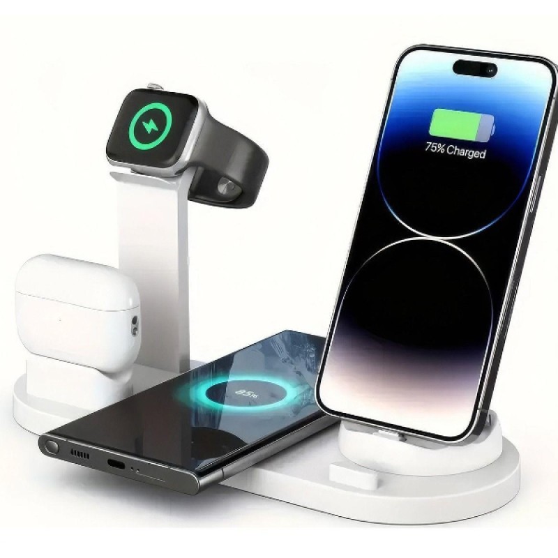 Çok İşlevli Şarj İstasyonu Beyaz Renk 