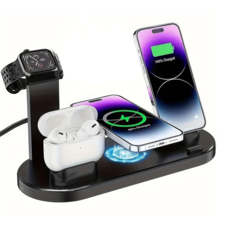 Çok İşlevli Şarj İstasyonu Siyah Renk 