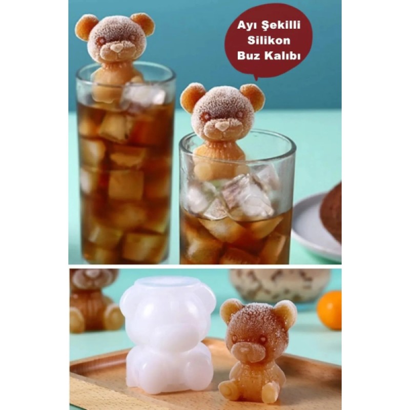 Ayı Şekilli Silikon Buz Kalıbı Ayı Şekilli Silikon Buz Kalıbı