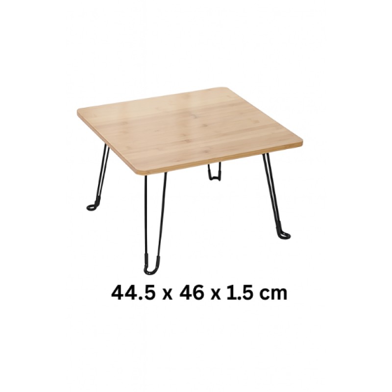 Bambu Metal Ayaklı Katlanabilir Kare Masa 