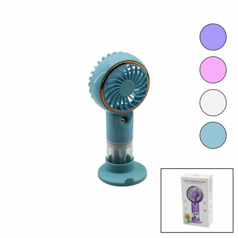 Su Spreyli Ve Telefon Tutacaklı Mini El Fanı 