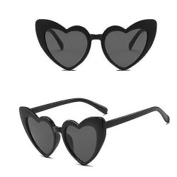 Siyah Renk Kalp Şekilli Parti Gözlüğü