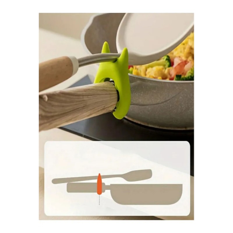Silikon Tava Tencere Kaşık Tutucu Silikon Tava Tencere Kaşık Tutucu