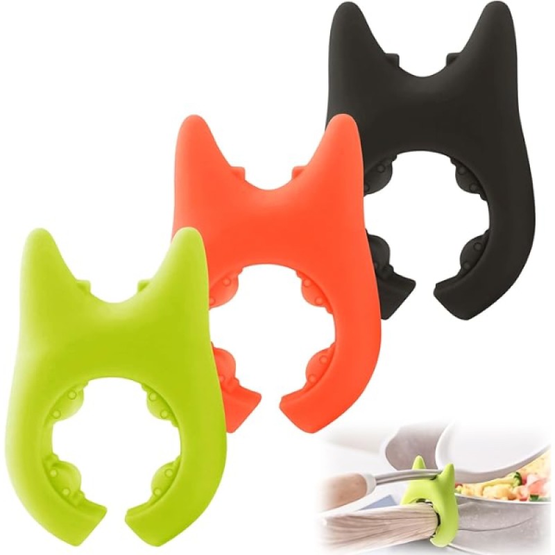 Silikon Tava Tencere Kaşık Tutucu Silikon Tava Tencere Kaşık Tutucu