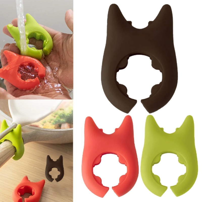 Silikon Tava Tencere Kaşık Tutucu Silikon Tava Tencere Kaşık Tutucu