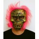 Wild Skull - Bakır Kafatası Pembe Saçlı İskelet Maske Wild Skull - Bakır Kafatası Pembe Saçlı İskelet Maske