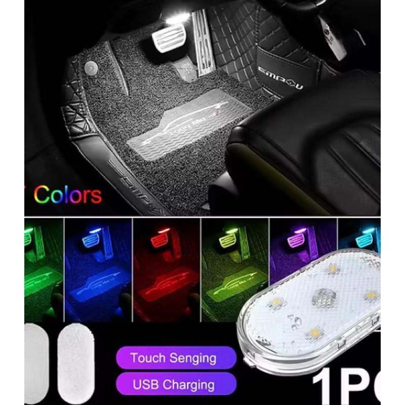 7 Renk Modlu Dokunmatik Sensörlü Mini Led Lamba 