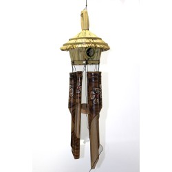 Hasır Kuş Yuvalı Bambu Çan 50 cm