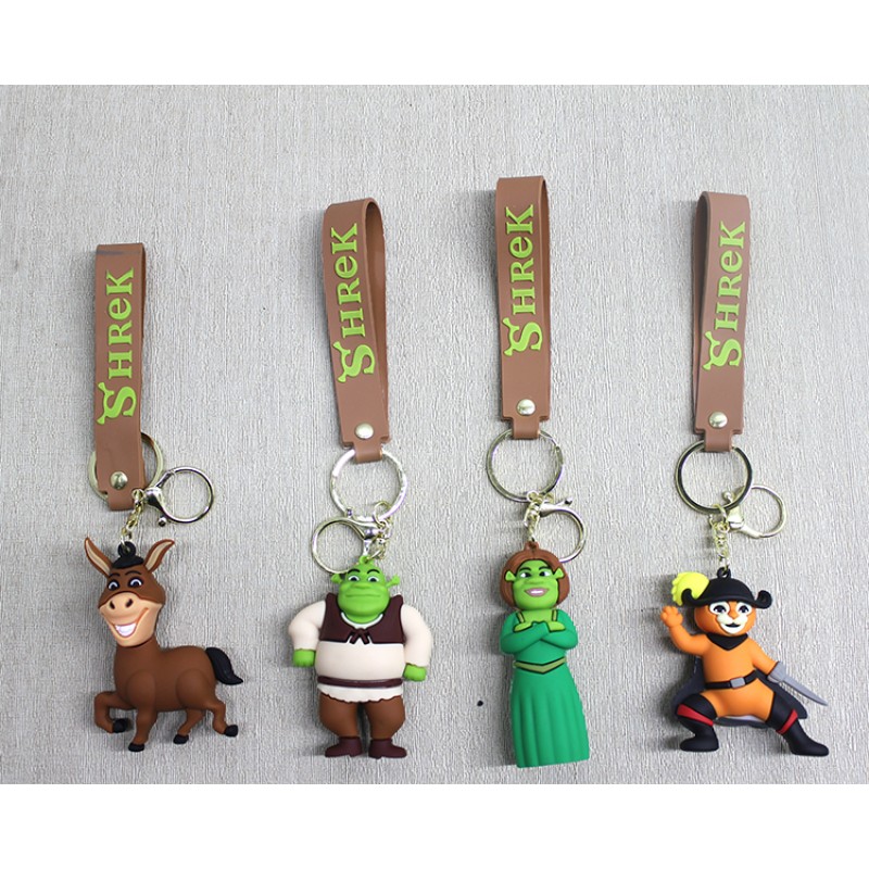 Shrek Karışık Karakterler Silikon Anahtarlık 
