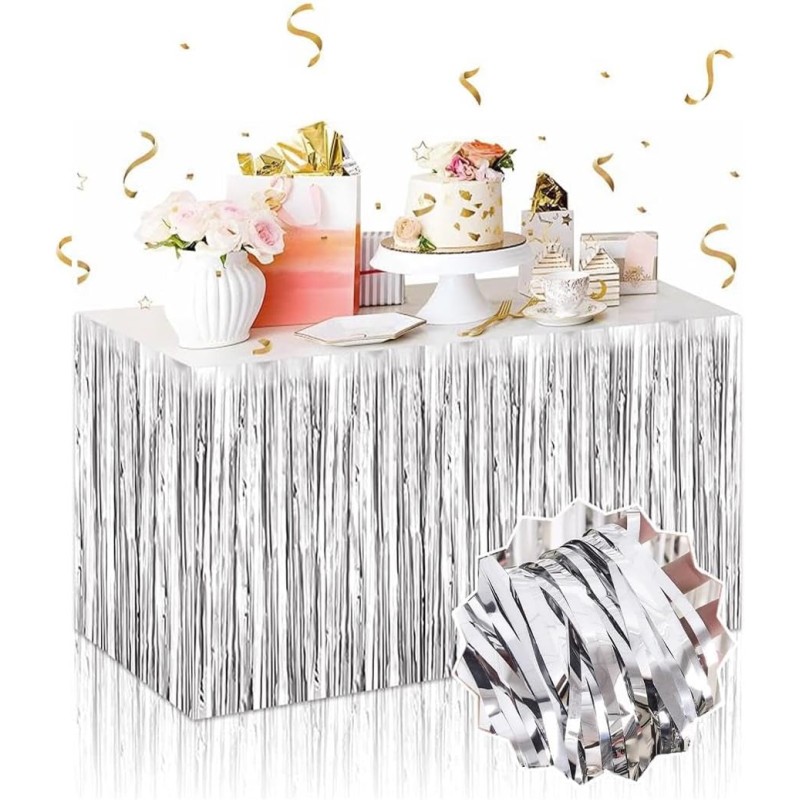 Gümüş Metalize Masa Eteği