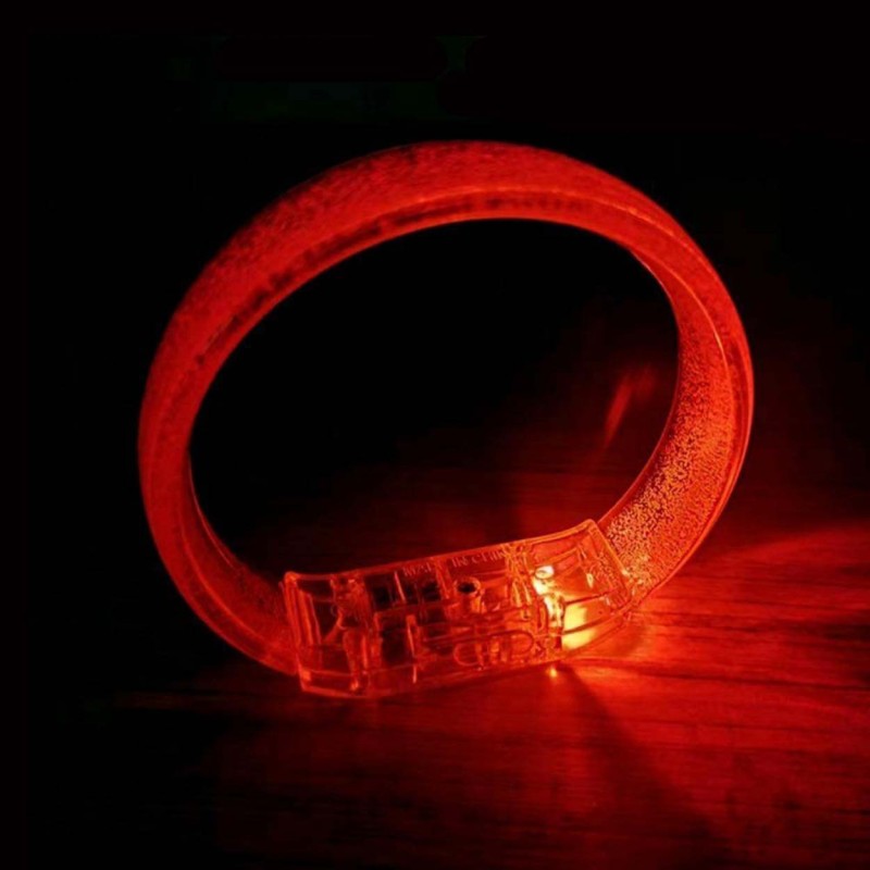 Kırmızı Led Işıklı Baskı Yapılabilen Pilli Bileklik Bilezik 1,5 cm Genişlik Kırmızı Led Işıklı Baskı Yapılabilen Pilli Bileklik Bilezik 1,5 cm Genişlik