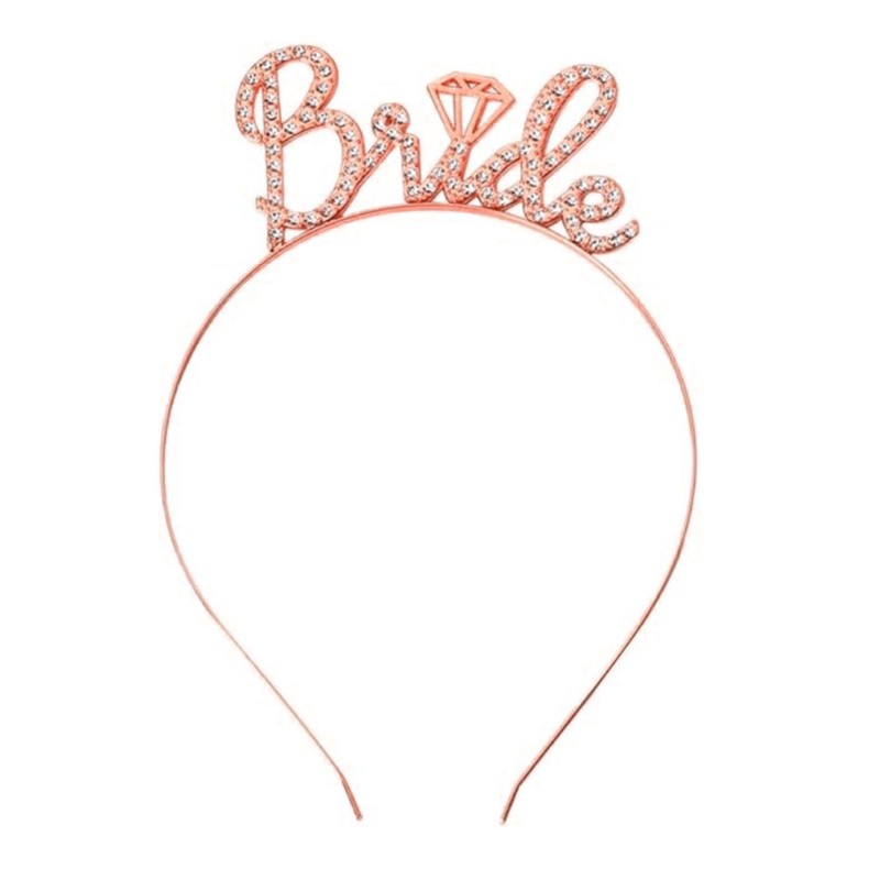 Rose Gold Renkli Taşlı “Bride” Gelin Tacı Rose Gold Renkli Taşlı “Bride” Gelin Tacı