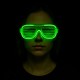 Yeşil LED Işıklı Parti Gözlüğü – Neon 3 Modlu