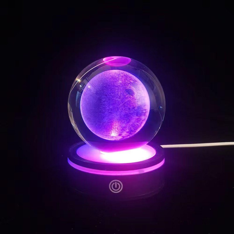 USB'li Dolunay Tasarımlı Dönen Cam Küre USB'li Dolunay Tasarımlı Dönen Cam Küre