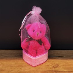 Pembe Hediyelik Kese İçinde Ayıcık 