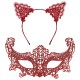 Romantik Kırmızı Dantel Maske Seti – Kedi Kulaklı Taç ve Maske No 3 Romantik Kırmızı Dantel Maske Seti – Kedi Kulaklı Taç ve Maske No 3