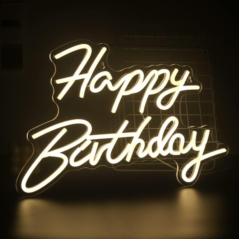 Happy Birthday Yazılı Neon Led Işık Happy Birthday Yazılı Neon Led Işık