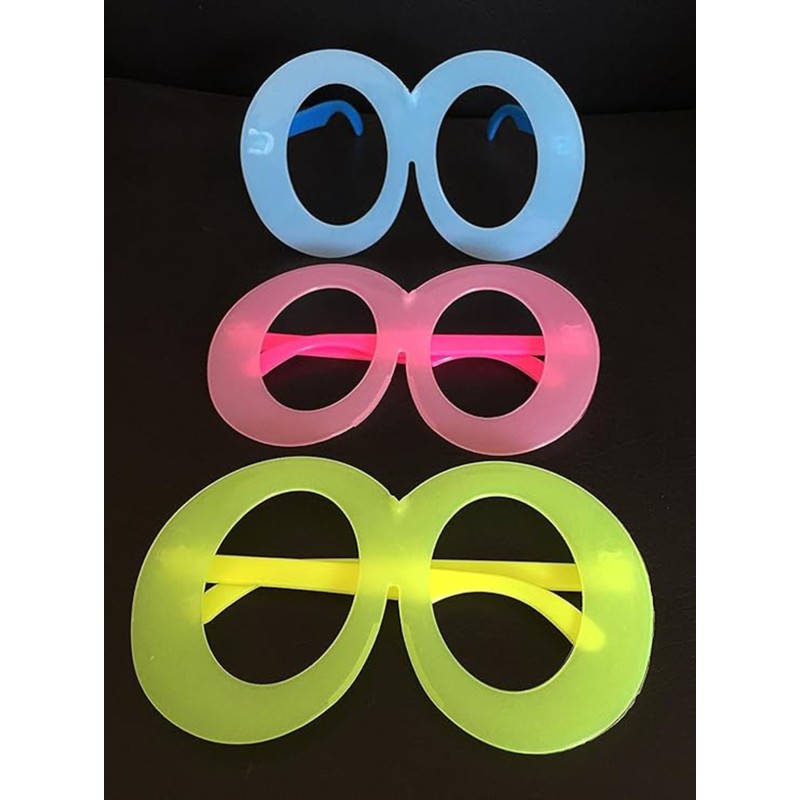 Fosforlu Oval Model Glow Parti Gözlüğü 12 Adet Fosforlu Oval Model Glow Parti Gözlüğü 12 Adet