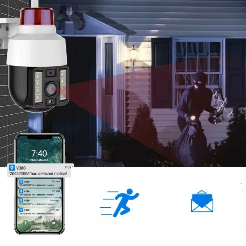 Alarmlı Dış Mekan Güvenlik Kamerası 