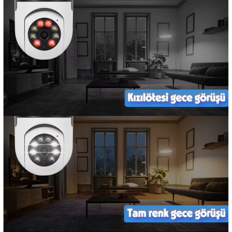 Duy Girişli Kablosuz Ampul Kamera