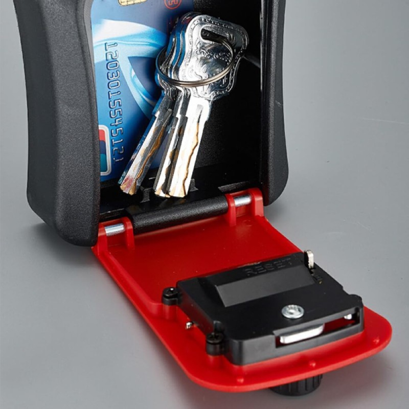 Kırmızı Şifreli Anahtar ve Eşya Saklama Güvenlik Kasası Kırmızı Şifreli Anahtar ve Eşya Saklama Güvenlik Kasası