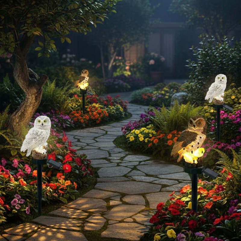 Baykuş Tasarımlı Solar Kazıklı Bahçe Aydınlatma Baykuş Tasarımlı Solar Kazıklı Bahçe Aydınlatma