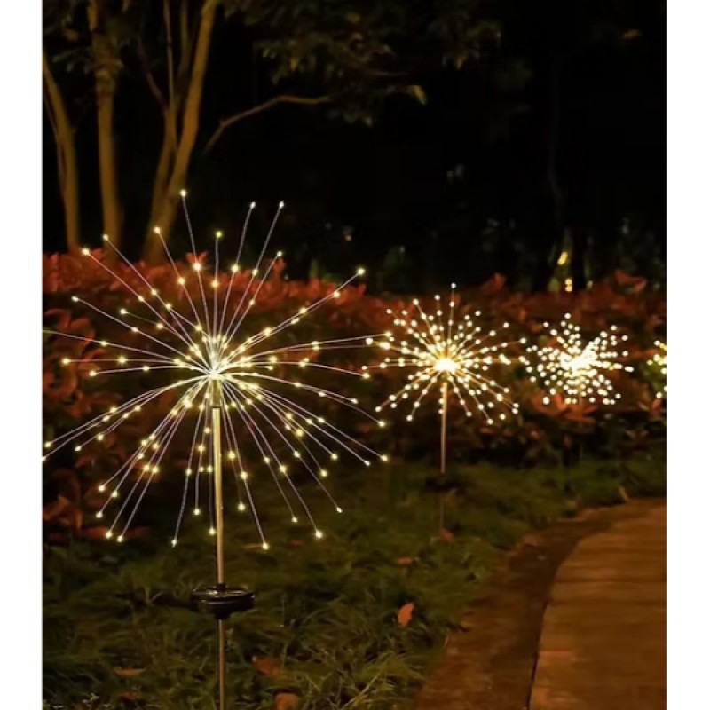 Solar Havai Fişek Dekor LED 