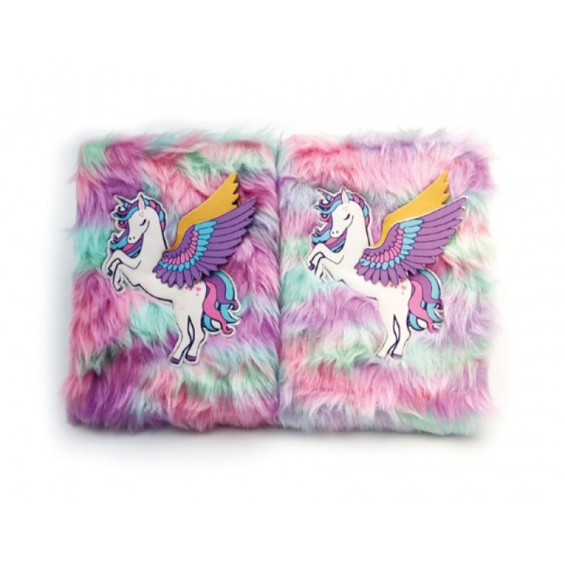 Unicorn Tasarımlı Peluş Hatıra Defteri Unicorn Tasarımlı Peluş Hatıra Defteri