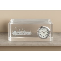 İstanbul Tasarımlı Kristal Saatli Biblo 