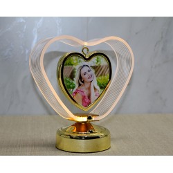 Kişiye Özel Fotoğraf Alanlı Kalpli Led Çerçeve Model 1 